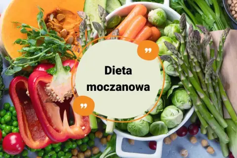 Tabela: Dieta moczanowa co jeść, czego unikać. Kolorowe warzywa: brokuły, papryka, dynia, marchew, szparagi, brukselka, pomidory, groszek.