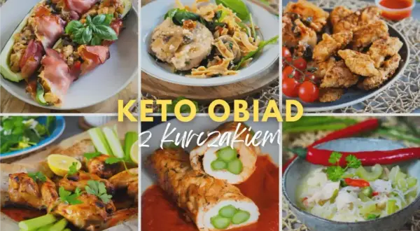 Keto obiad z kurczakiem: faszerowana cukinia, roladki z kurczaka ze szparagami, skrzydełka i inne pyszności.