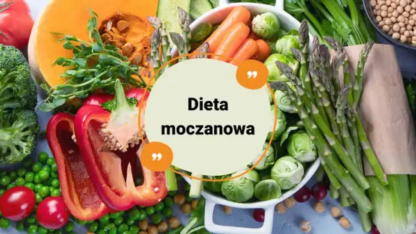 Tabela: Dieta moczanowa co jeść, czego unikać. Kolorowe warzywa: brokuły, papryka, dynia, marchew, szparagi, brukselka, pomidory, groszek.